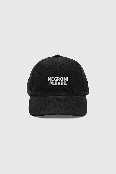 The Refined Spirit Negroni Please Corduroy Hat In Black, Women's At Urban Outfitters