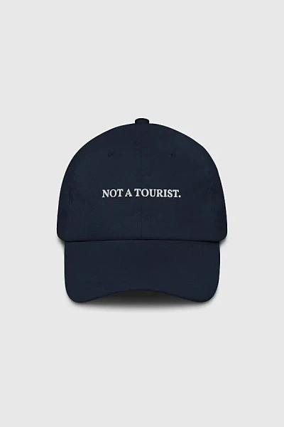 The Refined Spirit Not A Tourist Hat In Navy, Women's At Urban Outfitters In Blue