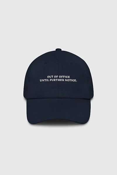 The Refined Spirit Out Of Office Hat In Navy, Women's At Urban Outfitters In Blue