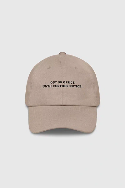 The Refined Spirit Out Of Office Hat In Stone, Women's At Urban Outfitters In Neutral