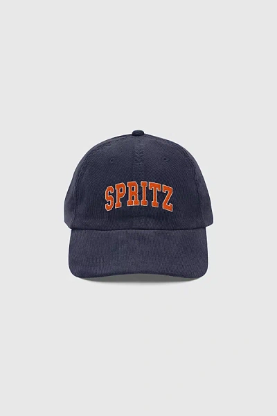 The Refined Spirit Spritz College Corduroy Hat In Navy, Women's At Urban Outfitters In Blue