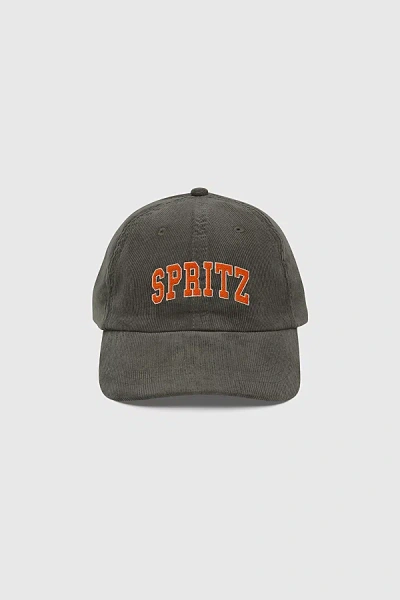 The Refined Spirit Spritz College Corduroy Hat In Olive, Women's At Urban Outfitters In Gray