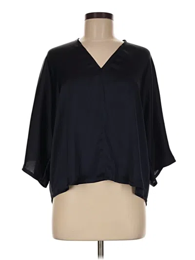 Pre-owned The Reset 3/4 Sleeve Blouse In Black