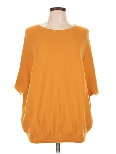Pre-owned The Reset 3/4 Sleeve Top Orange Boatneck Tops