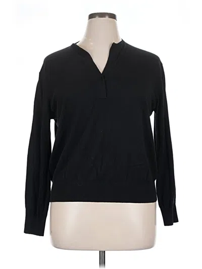 Pre-owned The Reset Long Sleeve Polo Shirt In Black