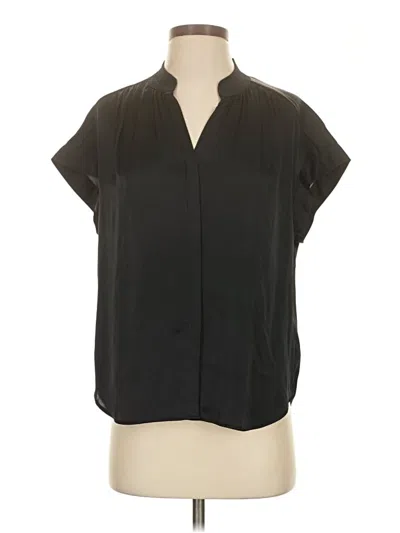 Pre-owned The Reset Short Sleeve Blouse In Black