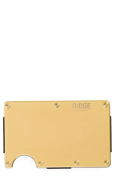 The Ridge Aluminum Wallet In 24 Karat Gold