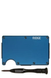 The Ridge Rfid-blocking Aluminum Money Clip Wallet In Alpine Navy