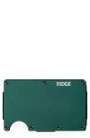 The Ridge Rfid-blocking Aluminum Money Clip Wallet In Forest Green