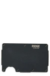 The Ridge Ridge Titanium Cash Strap Wallet In Matte Black