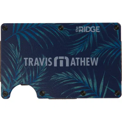 The Ridge X Travis Mathew Men's Aluminum Wallet With Cash Strap In Floral