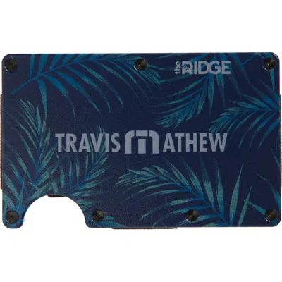 The Ridge X Travis Mathew Men's Aluminum Wallet With Cash Strap In Tm Floral