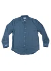 The Rocks Push Men's Linen Shirt Cobalt In Blue