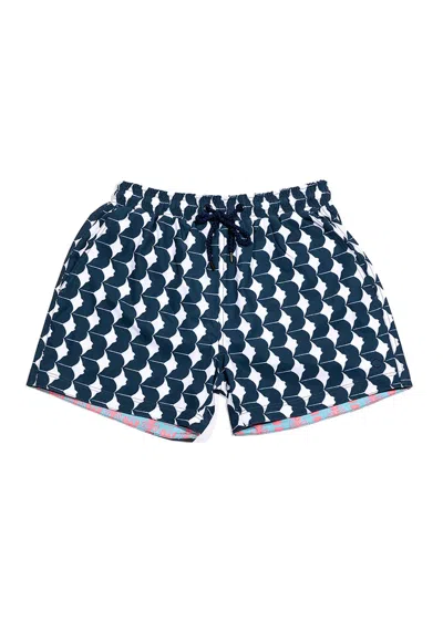 The Rocks Push Mens Mid Length Swim Shorts With Rays Print