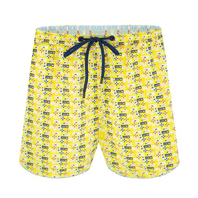 The Rocks Push Mens Swim Board Shorts With Beach Print
