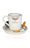 The Rolling And The Stoned Kiss Me Later (exclusive) Espresso Cup & Saucer