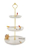 The Rolling And The Stoned Three Layered High Tea Cigarette Stand In Multi