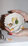 The Rolling And The Stoned Unlit Ciggy's Large Shell Ashtray