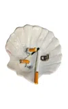 The Rolling And The Stoned White Evening Chats Small Shell Ashtray