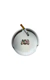 The Rolling And The Stoned White Smouldering Crest Ashtray