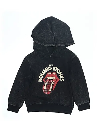 Pre-owned The Rolling Stones Kids' Pullover Hoodie In Black