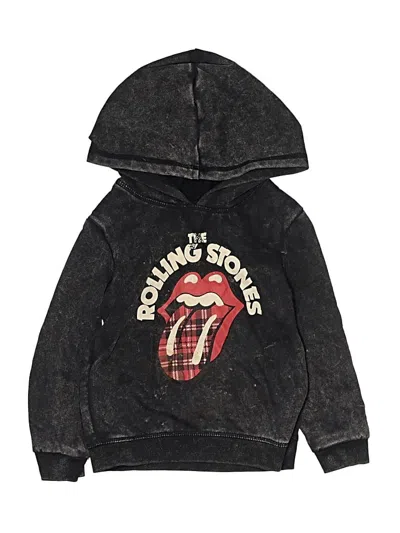Pre-owned The Rolling Stones Kids' Pullover Hoodie In Black