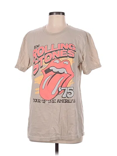 Pre-owned The Rolling Stones Short Sleeve T-shirt In Tan