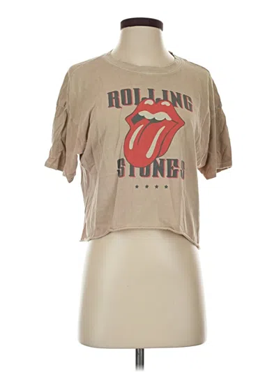 Pre-owned The Rolling Stones Short Sleeve T-shirt In Tan