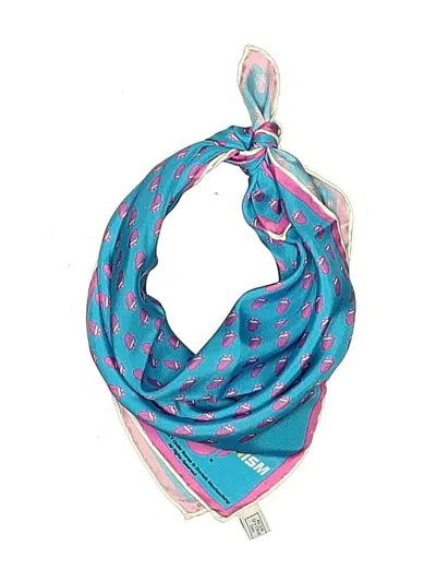 Pre-owned The Rolling Stones Silk Scarf In Teal