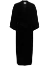 The Rose Ibiza Bata Silk Velvet Kimono In Black