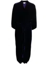 The Rose Ibiza Bata Silk Velvet Kimono In Purple