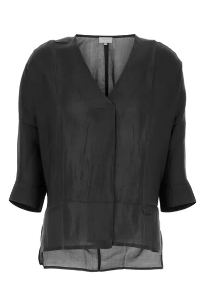 The Rose Ibiza Black Silk Endochina Blouse