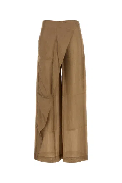 THE ROSE IBIZA CAMEL SILK AMANDA PANT
