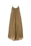 The Rose Ibiza Camel Silk Merrylin Dress In Green