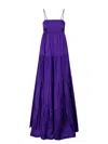The Rose Ibiza Formentera Silk Long Dress In Purple