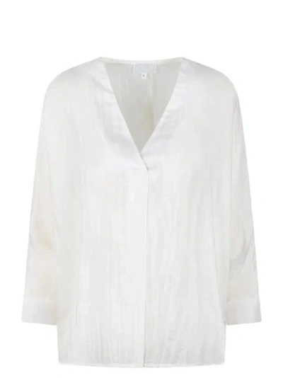 The Rose Ibiza Silk Blouse In White