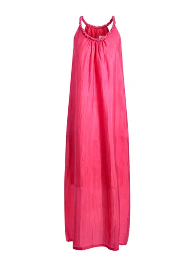 The Rose Ibiza Silk Dress In Pink