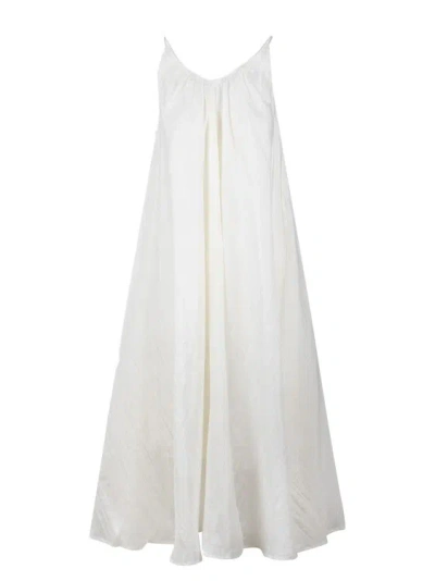 The Rose Ibiza Silk Long Dress In White