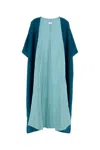 The Rose Ibiza Two-tone Silk Kimono In Multi