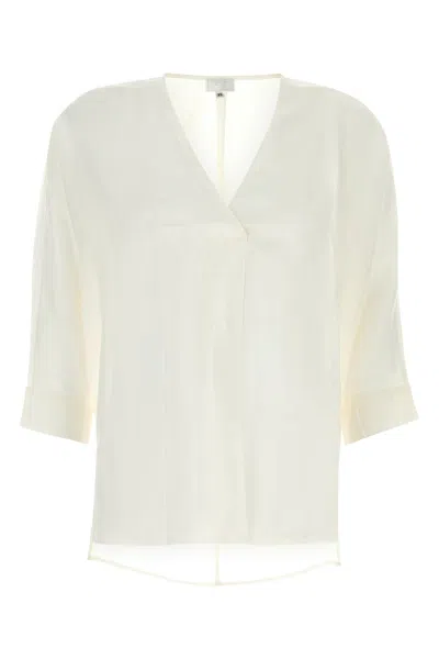 The Rose Ibiza White Silk Endochina Blouse