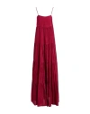 The Rose Ibiza Woman Maxi Dress Garnet Size L Silk In Red