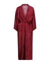 The Rose Ibiza Woman Overcoat & Trench Coat Burgundy Size S Silk In Red