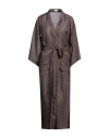 The Rose Ibiza Woman Overcoat & Trench Coat Taupe Size M Silk In Grey