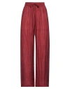 The Rose Ibiza Woman Pants Brick Red Size M Silk