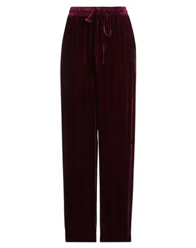 The Rose Ibiza Woman Pants Garnet Size L Silk In Red