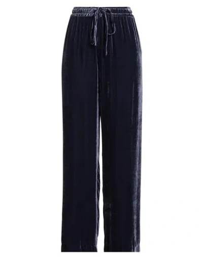 The Rose Ibiza Woman Pants Navy Size Xl Silk In Black