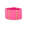 The Rose Women's Pink / Gold Manchette One – Sculptural Cuff Unisex – Neon Pink In Multi