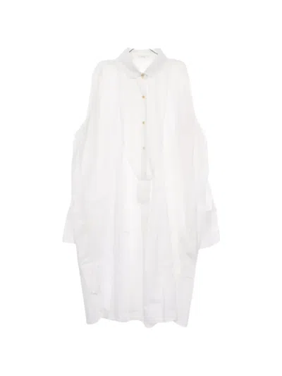 Pre-owned The Row 2000s Midi Shirt Dress In White