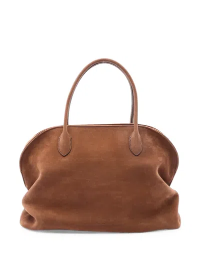 Pre-owned The Row 2020s 15 Agnes Suede Tote Bag In Brown