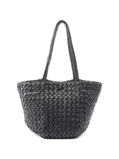 Pre-owned The Row 2020s Estelle Two Raffia Tote Bag In Black